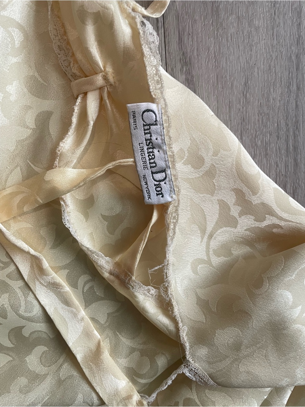 Dior Cream Satin Jacquard Slip Chemise - Picture 3 of 3